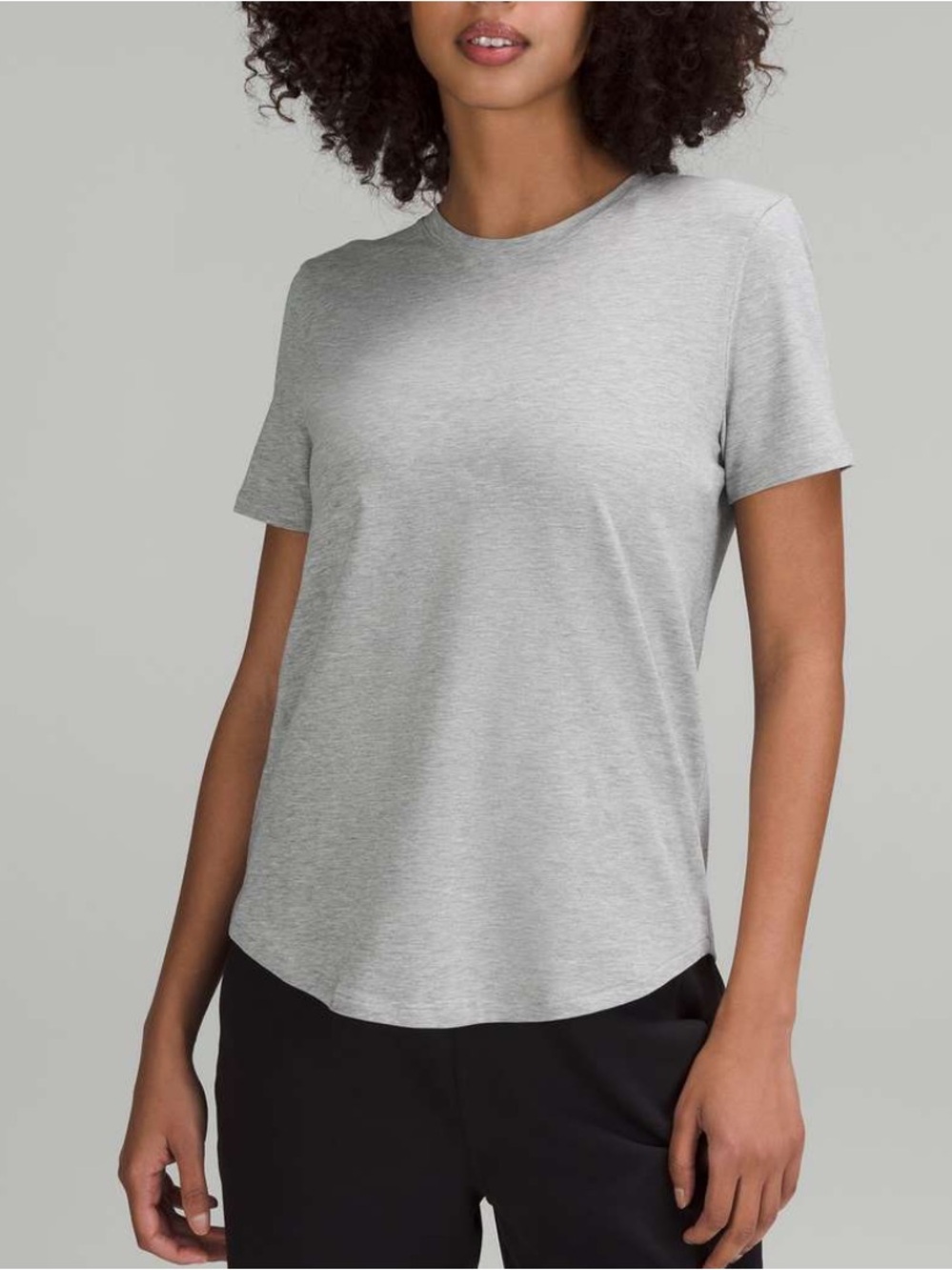 ·Lululemon· Heathered Core Light Grey Love Crewneck Tee Shirt Size 4